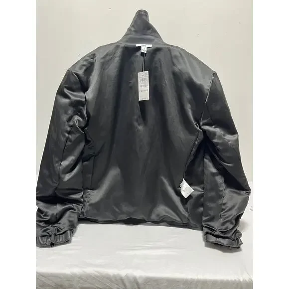 Bar III Faux Leather Moto Jacket Black Petite Small PS NWT - Picture 13 of 16